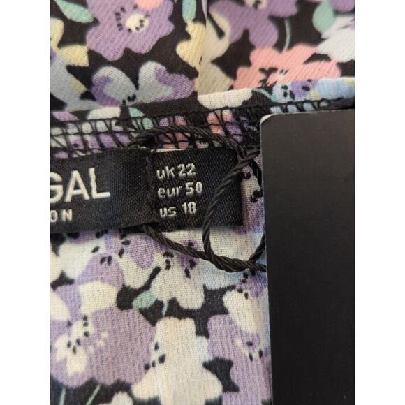 Nasty Gal Lilac Disty Floral‎ Peplum Bell Sleeve  
Top Women's 18 Boho Babydoll - Picture 10 of 11